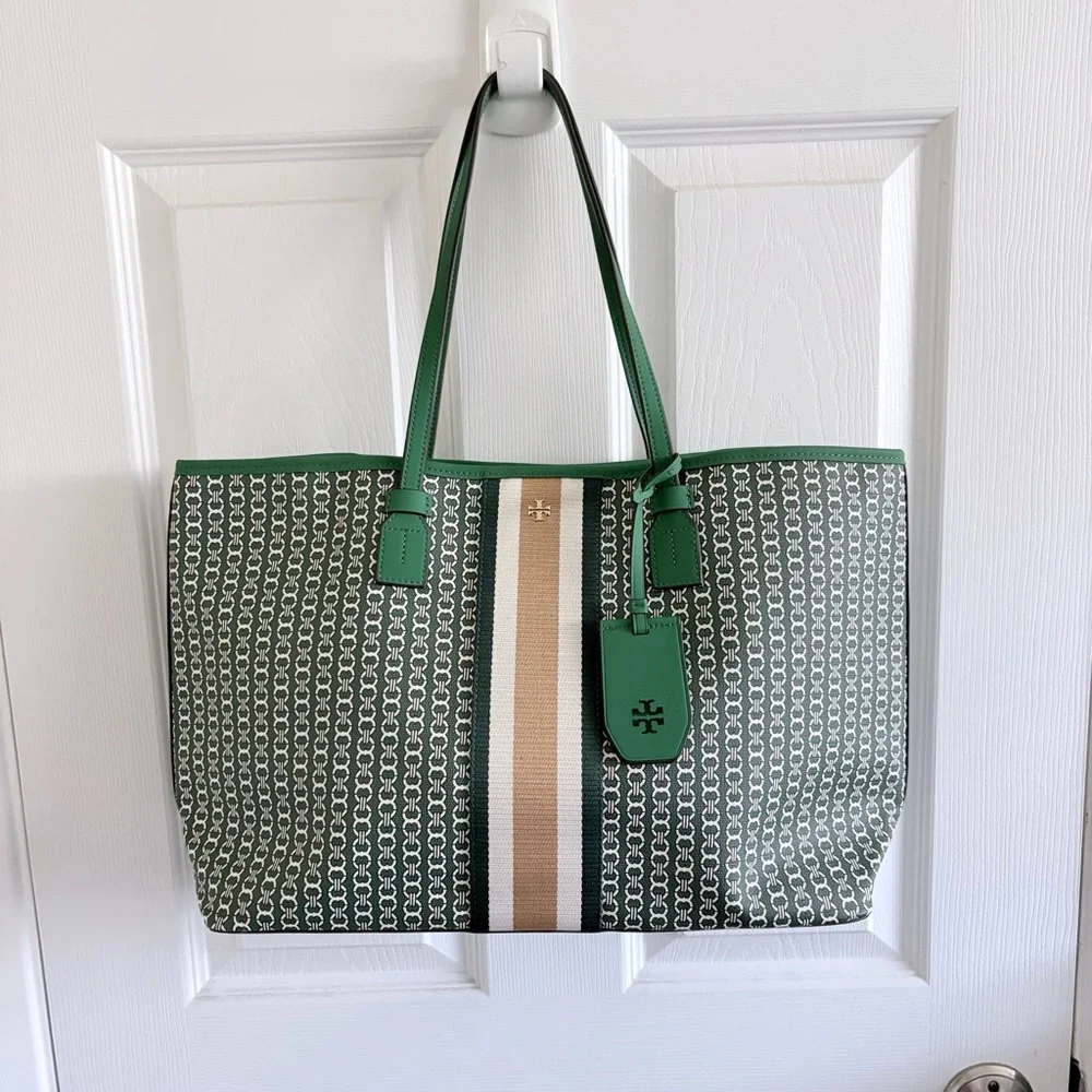 Tory Burch Gemini Link Large Tote (Green) - Picture 8 of 10
